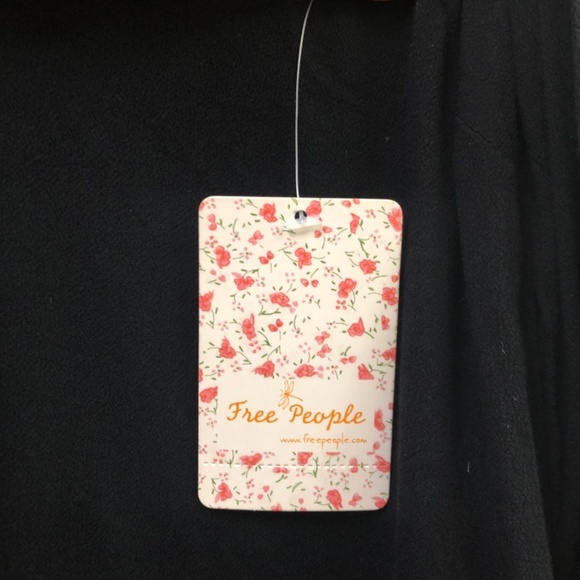 Free People Black Boho Top NWT - Picture 11 of 15